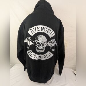 Avenged Sevenfold 2017 Tour Hoodie Concert Merch Black A7X Medium Unisex